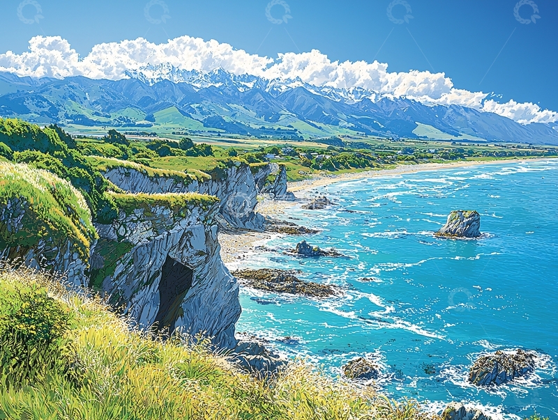 高清大图下载【趣麦麦图】阳光沙滩海岸线