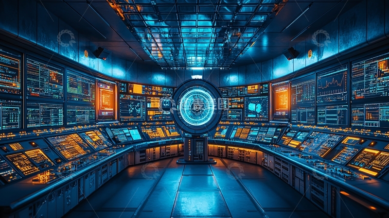 高清大图下载【趣麦麦图】未来科技控制中心