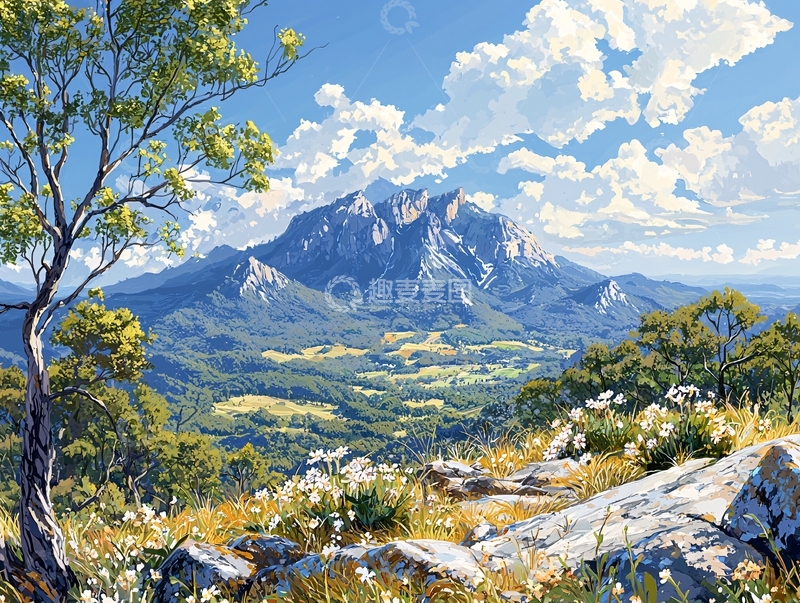 高清大图下载【趣麦麦图】山峦叠嶂