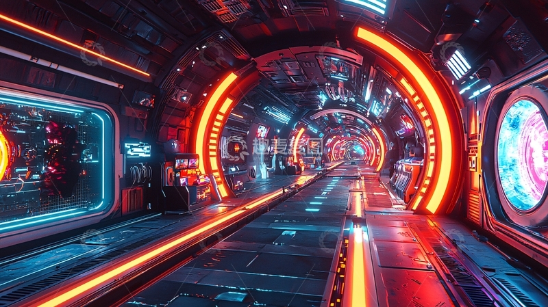 高清大图下载【趣麦麦图】未来科技感走廊