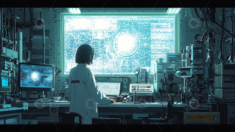 高清大图下载【趣麦麦图】实验室女科学家