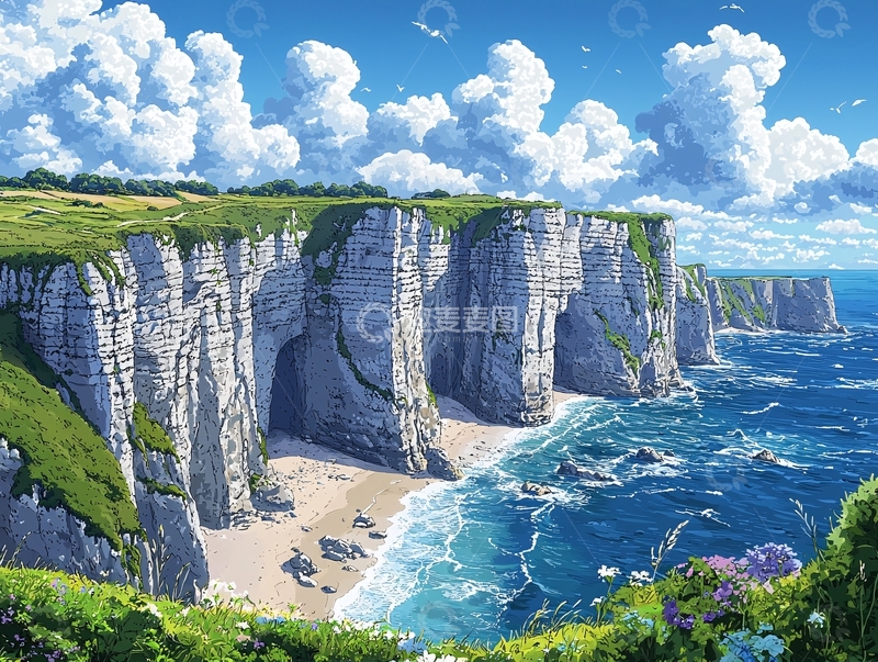 高清大图下载【趣麦麦图】海边悬崖峭壁风景