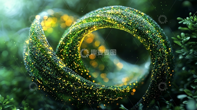 高清大图下载【趣麦麦图】绿色能量环