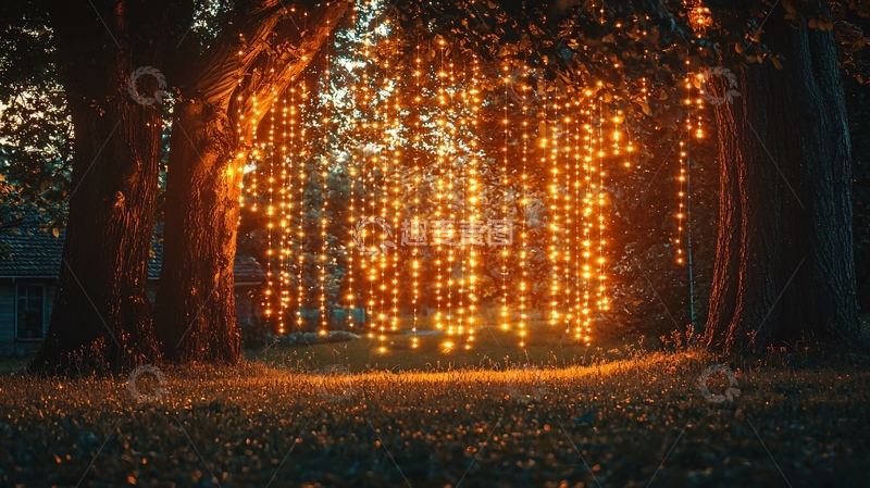 高清大图下载【趣麦麦图】森林灯火