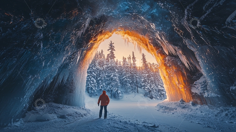 高清大图下载【趣麦麦图】冰洞