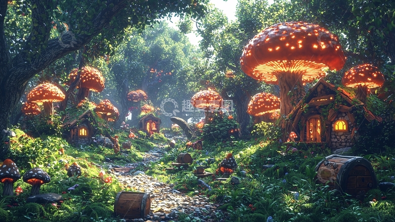 高清大图下载【趣麦麦图】梦幻森林小屋