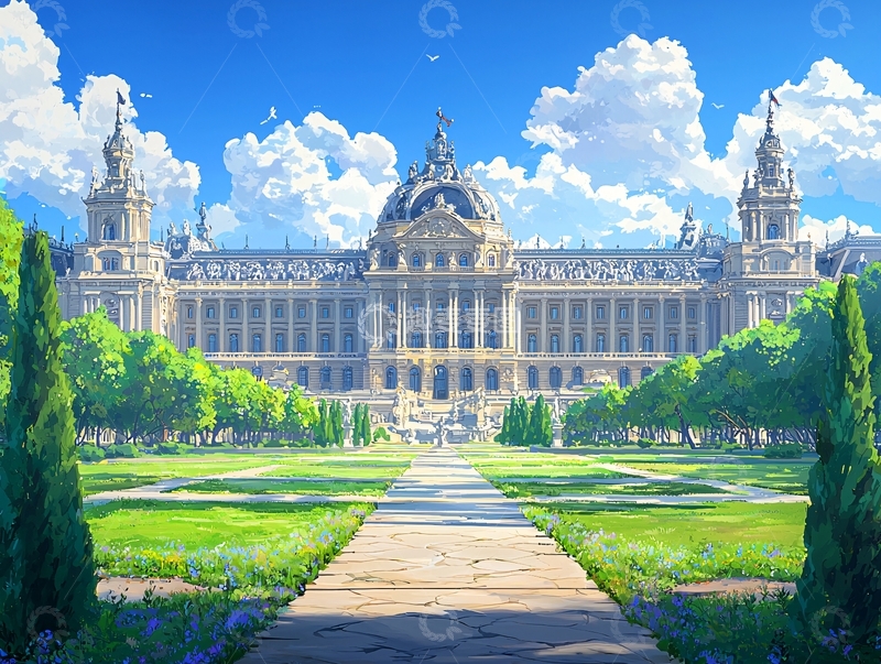 高清大图下载【趣麦麦图】阳光下的宏伟宫殿