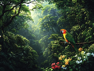 热带雨林鹦鹉