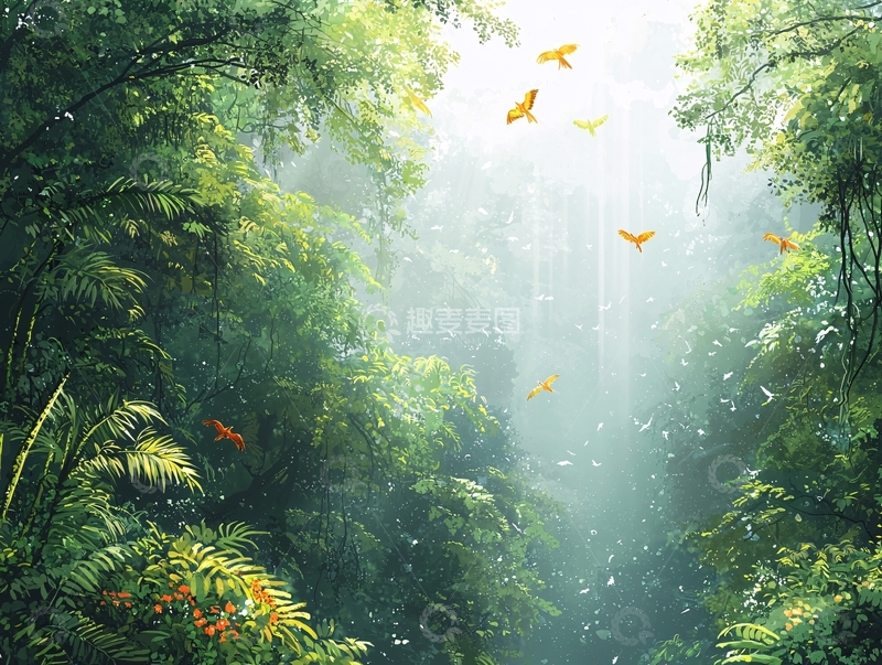 高清大图下载【趣麦麦图】阳光森林