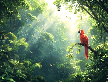 阳光雨林红鹦鹉