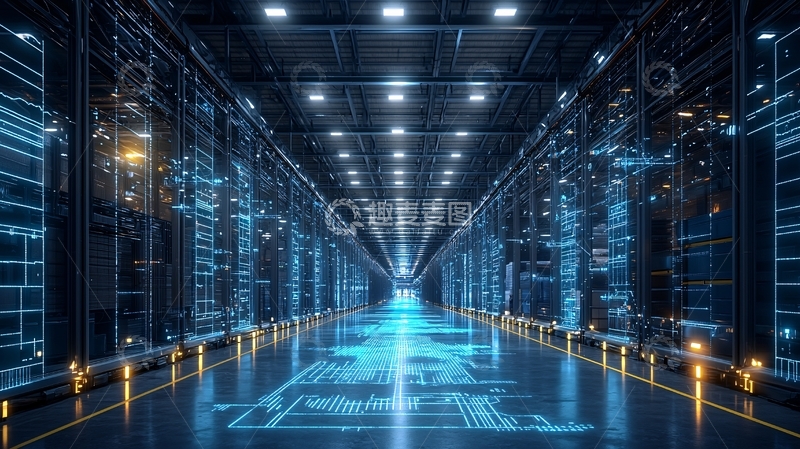 高清大图下载【趣麦麦图】数据中心走廊