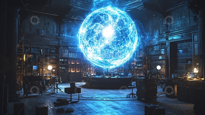 高清大图下载【趣麦麦图】蓝色能量球