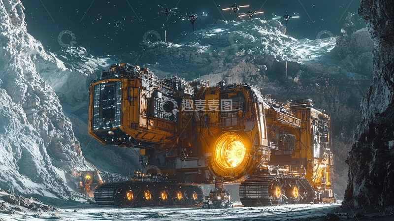 高清大图下载【趣麦麦图】月球矿车