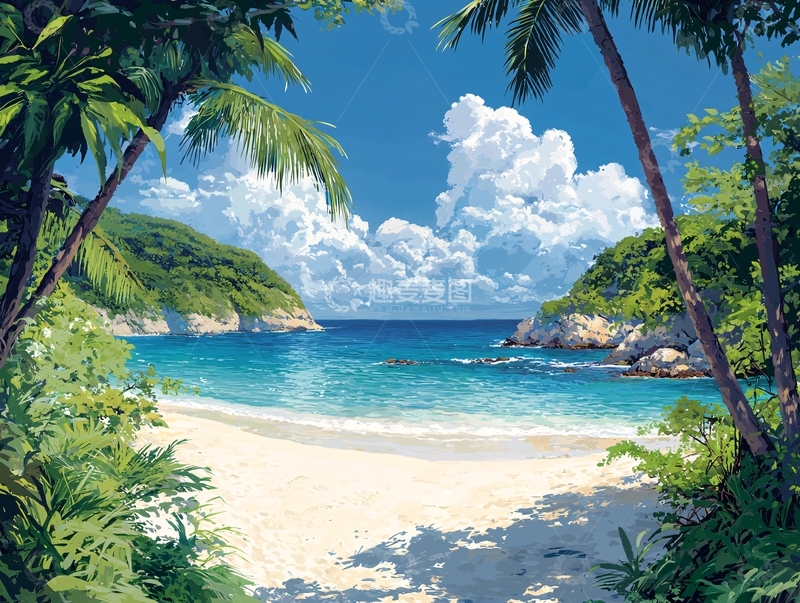 高清大图下载【趣麦麦图】热带海滩风景