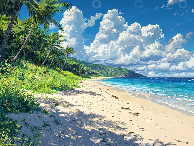 高清大图下载【趣麦麦图】热带海滩风景图