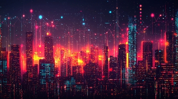 未来科技感城市夜景