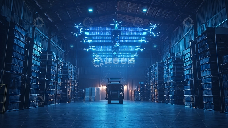 高清大图下载【趣麦麦图】未来科技感仓库