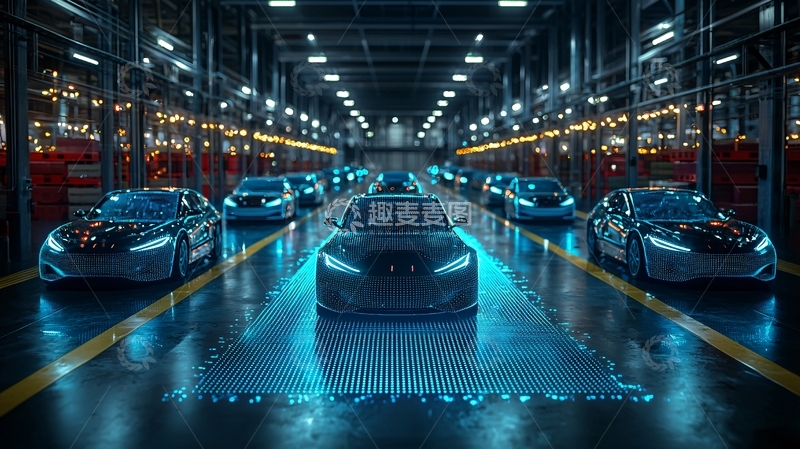 高清大图下载【趣麦麦图】汽车生产线