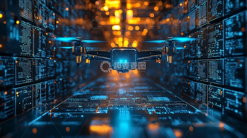 高清大图下载【趣麦麦图】无人机飞跃数字世界