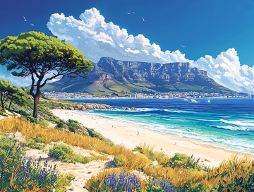 桌山海滩风景图