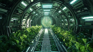 未来科技感植物园