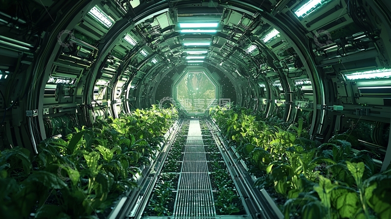 高清大图下载【趣麦麦图】未来科技感植物园