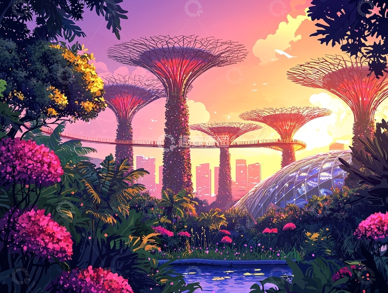 高清大图下载【趣麦麦图】新加坡花园