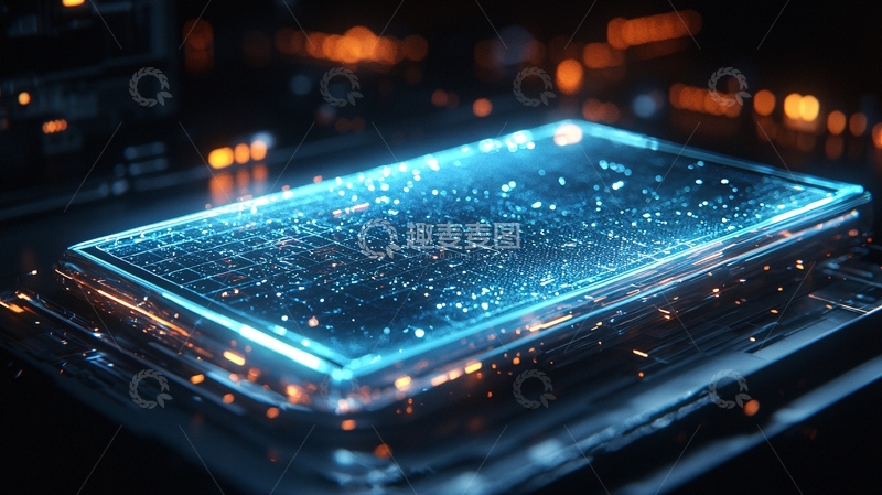 高清大图下载【趣麦麦图】科技感蓝色屏幕