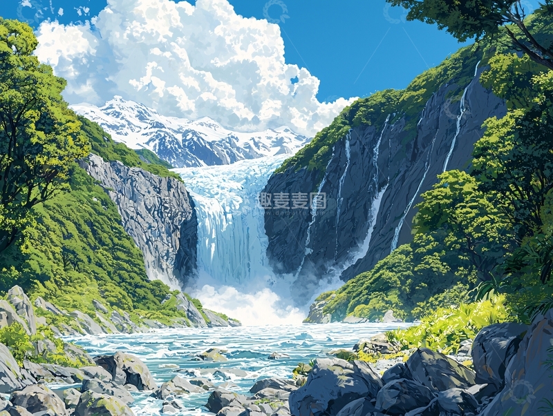 高清大图下载【趣麦麦图】瀑布83