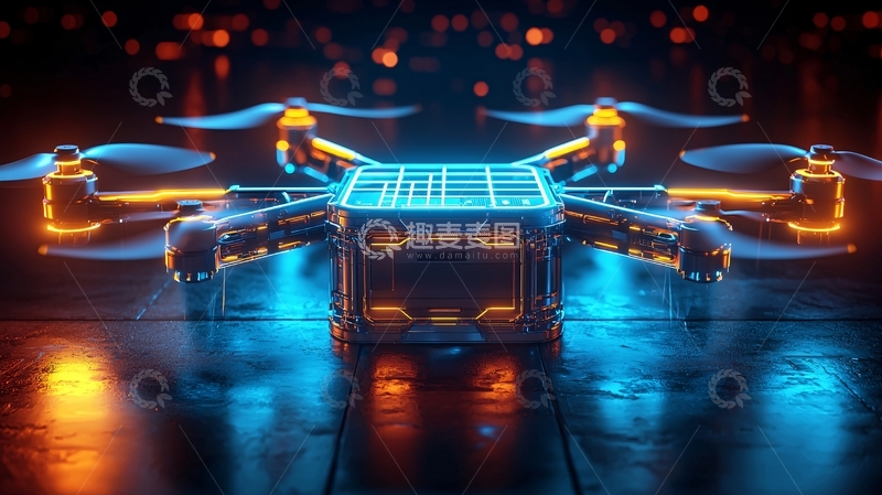 高清大图下载【趣麦麦图】炫酷科幻无人机
