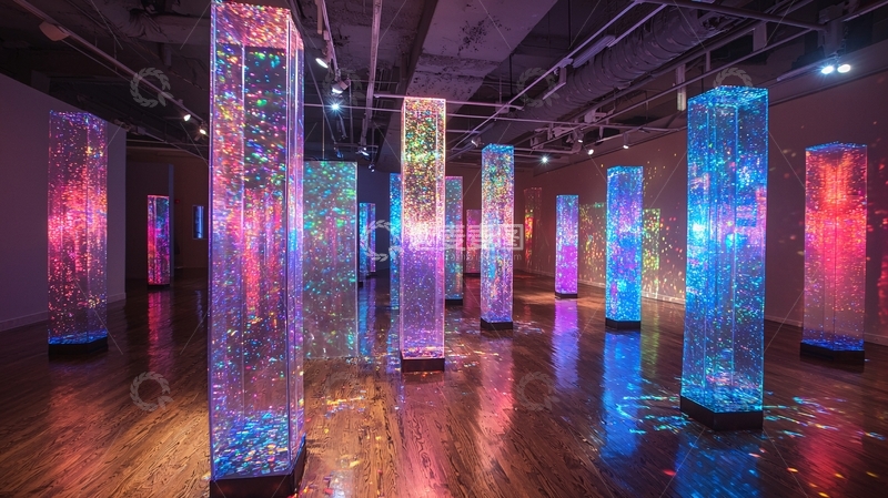 高清大图下载【趣麦麦图】彩色光柱