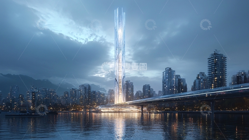 高清大图下载【趣麦麦图】未来城市摩天大楼