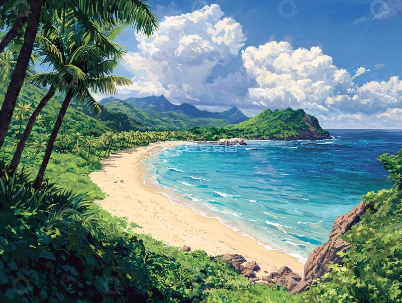 高清大图下载【趣麦麦图】热带海滩风光