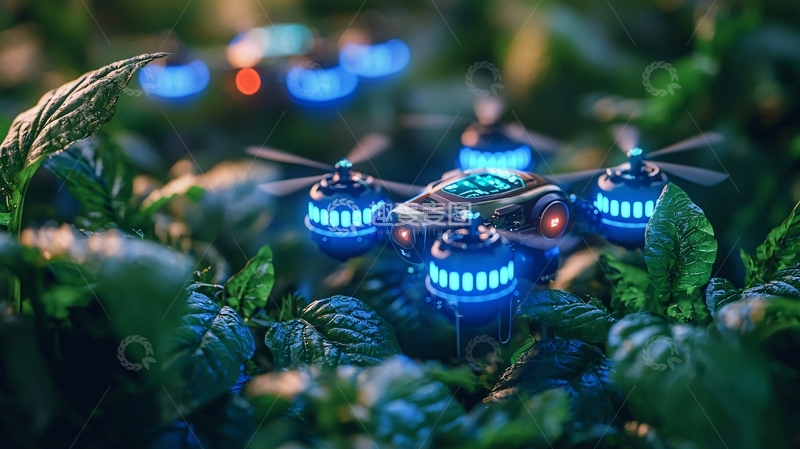 高清大图下载【趣麦麦图】未来科技无人机集群