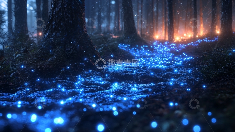 高清大图下载【趣麦麦图】黑暗森林萤火虫