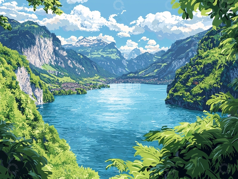 高清大图下载【趣麦麦图】山清水秀的湖光山色