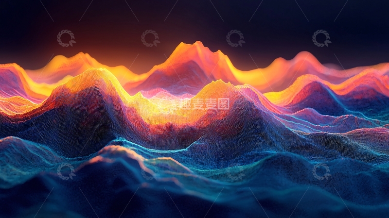 高清大图下载【趣麦麦图】抽象山脉