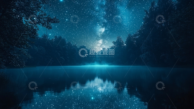高清大图下载【趣麦麦图】星空倒影