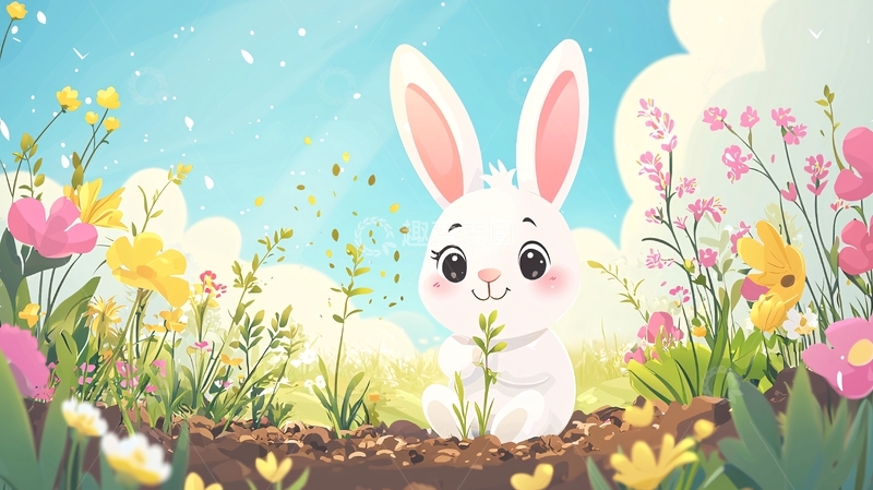 高清大图下载【趣麦麦图】可爱白兔