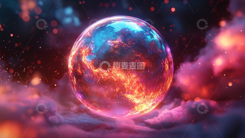 高清大图下载【趣麦麦图】宇宙能量球体
