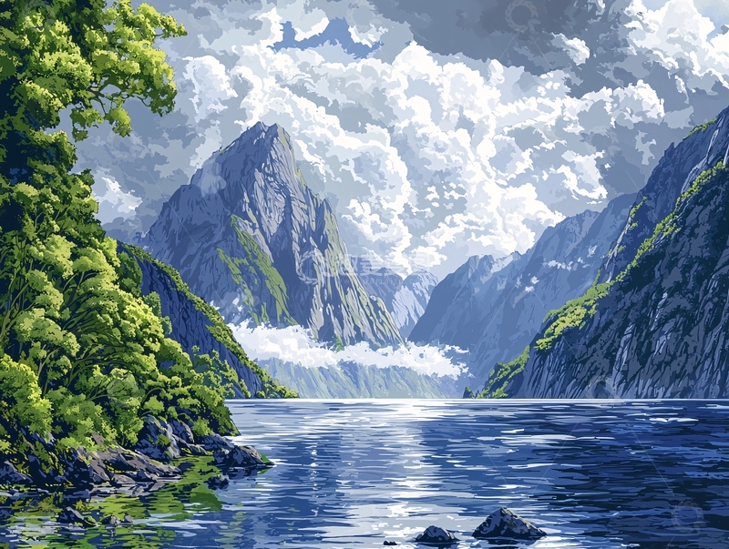 高清大图下载【趣麦麦图】峡湾风光