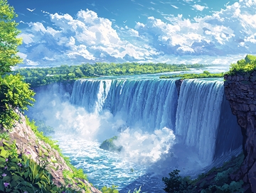 梦幻般的大瀑布风景