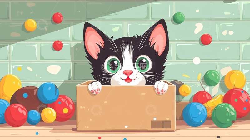 高清大图下载【趣麦麦图】卡通猫咪34