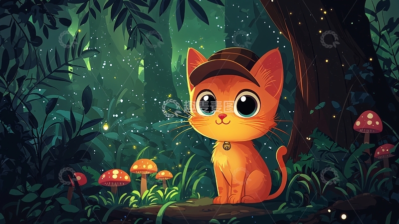 高清大图下载【趣麦麦图】森林猫咪