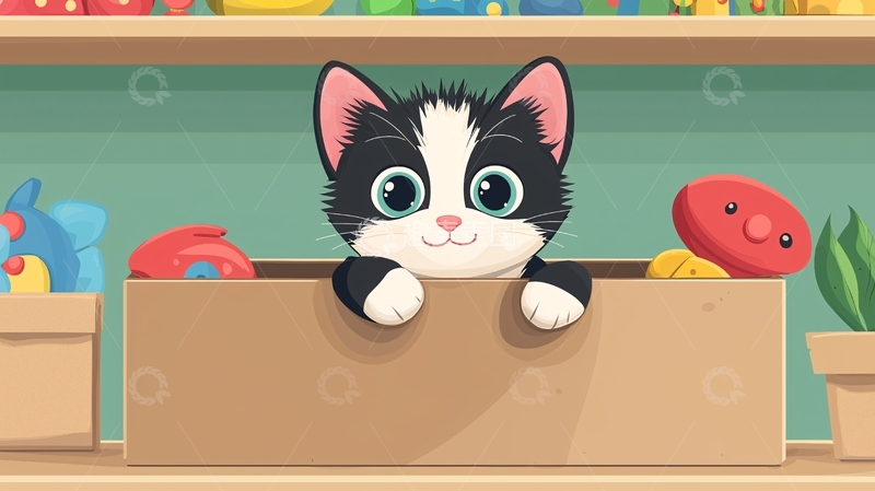 高清大图下载【趣麦麦图】卡通猫咪33