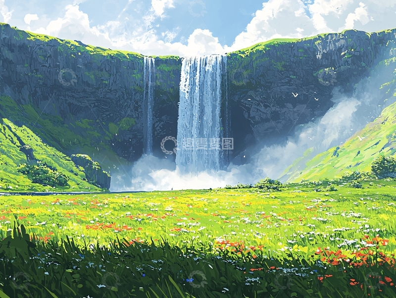 高清大图下载【趣麦麦图】瀑布84