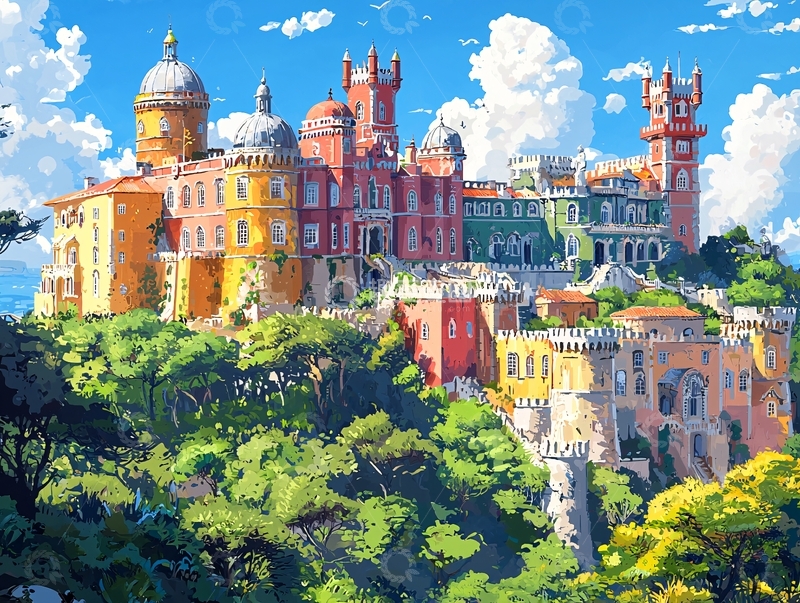 高清大图下载【趣麦麦图】彩色城堡