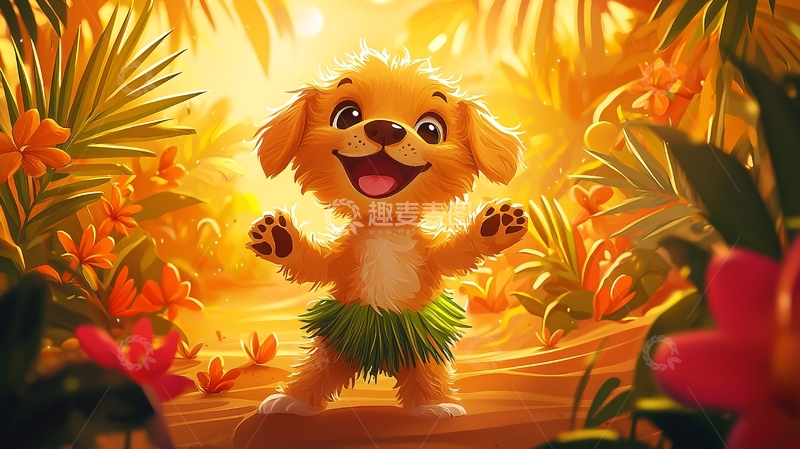 高清大图下载【趣麦麦图】快乐的小狗