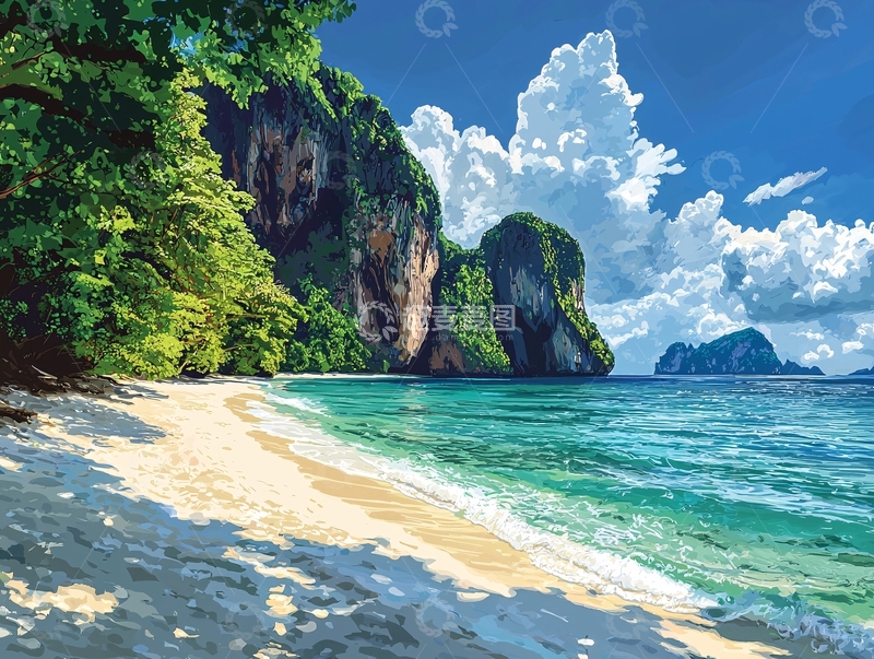 高清大图下载【趣麦麦图】热带海滩