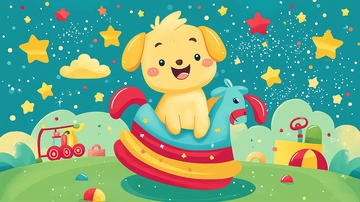 可爱的小狗玩耍图